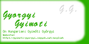 gyorgyi gyimoti business card