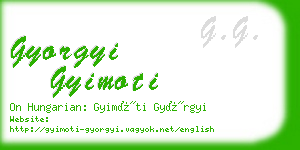 gyorgyi gyimoti business card